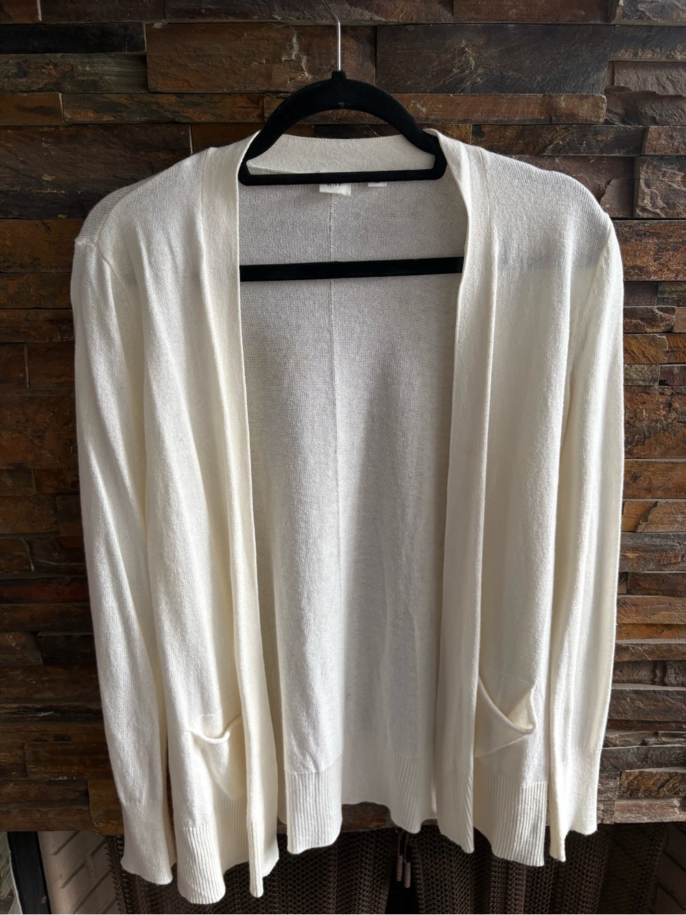 GAP Open-Front Ivory Cardigan Sweater